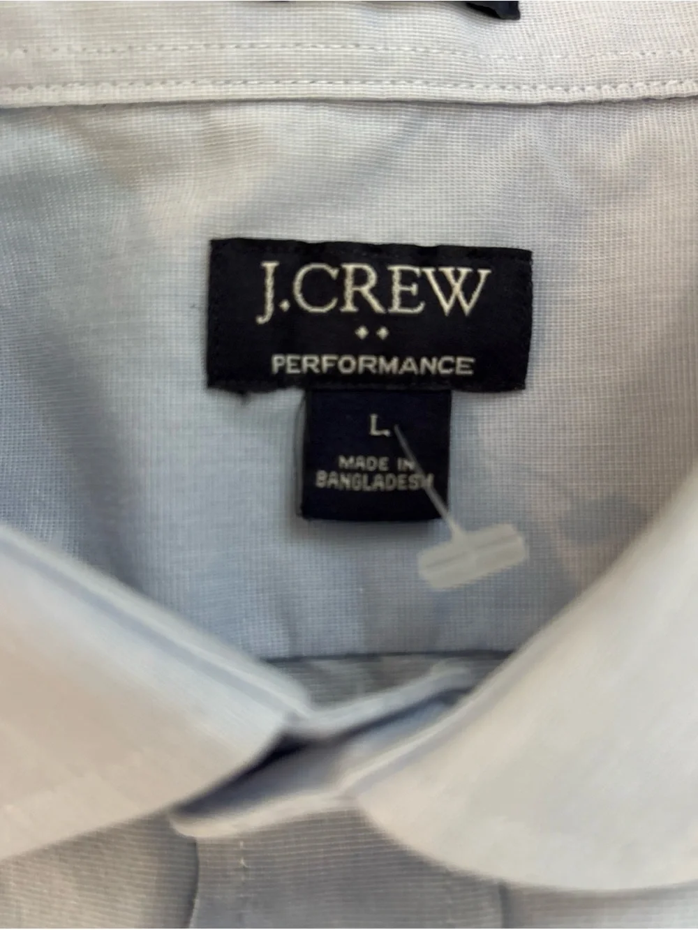 J. Crew Performance Men's Slim Light Blue Button-Down Shirt Size Large